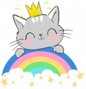 rainbow royal kitty